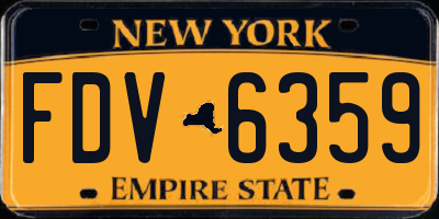 NY license plate FDV6359
