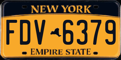 NY license plate FDV6379