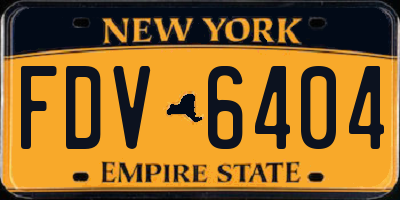 NY license plate FDV6404
