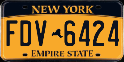 NY license plate FDV6424
