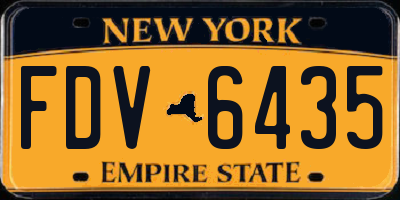 NY license plate FDV6435