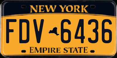 NY license plate FDV6436