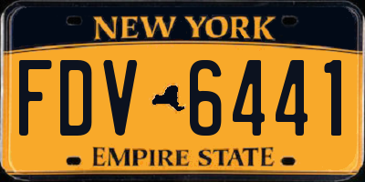 NY license plate FDV6441