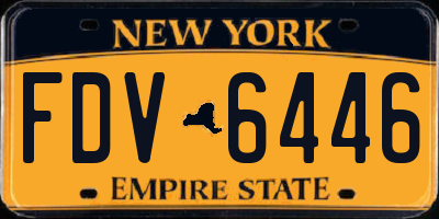 NY license plate FDV6446