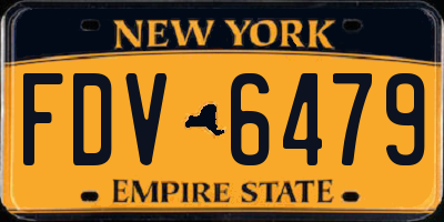 NY license plate FDV6479