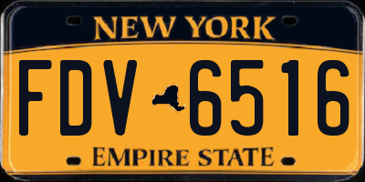 NY license plate FDV6516