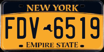 NY license plate FDV6519