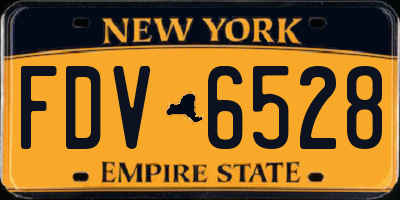 NY license plate FDV6528