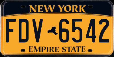 NY license plate FDV6542
