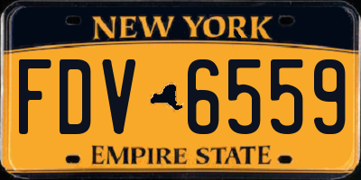 NY license plate FDV6559