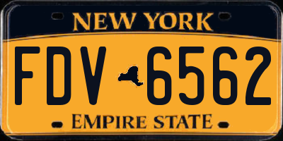 NY license plate FDV6562