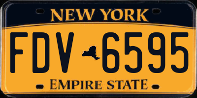 NY license plate FDV6595