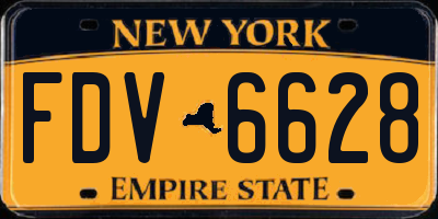NY license plate FDV6628