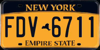 NY license plate FDV6711