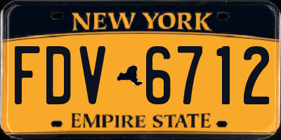 NY license plate FDV6712
