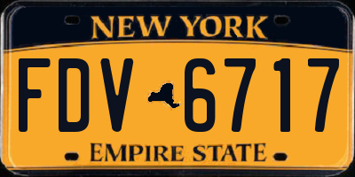 NY license plate FDV6717