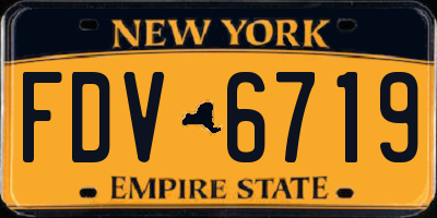NY license plate FDV6719
