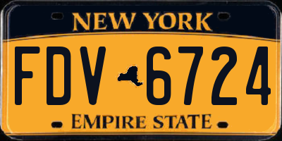 NY license plate FDV6724