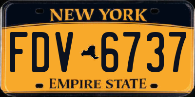 NY license plate FDV6737