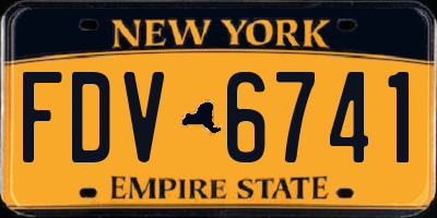 NY license plate FDV6741