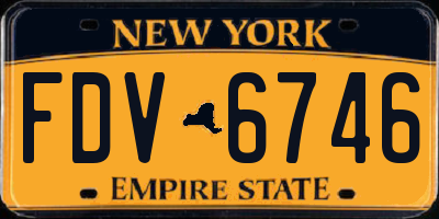 NY license plate FDV6746