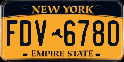 NY license plate FDV6780