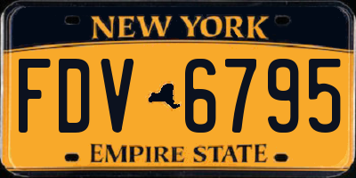 NY license plate FDV6795