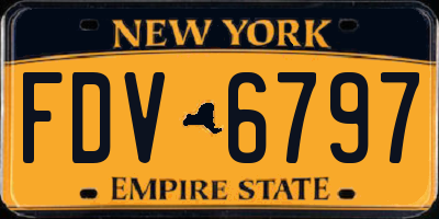 NY license plate FDV6797