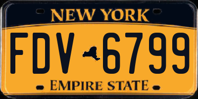 NY license plate FDV6799