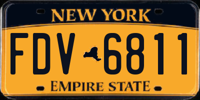 NY license plate FDV6811