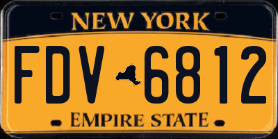 NY license plate FDV6812
