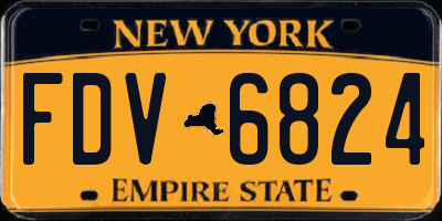 NY license plate FDV6824