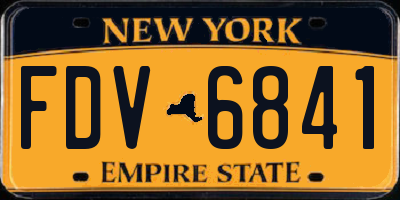 NY license plate FDV6841