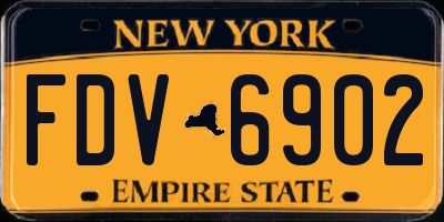 NY license plate FDV6902