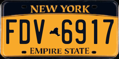 NY license plate FDV6917
