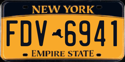 NY license plate FDV6941