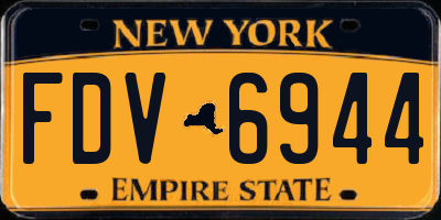NY license plate FDV6944