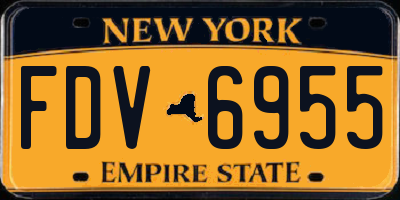 NY license plate FDV6955