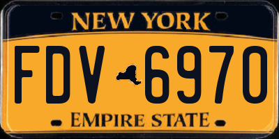 NY license plate FDV6970