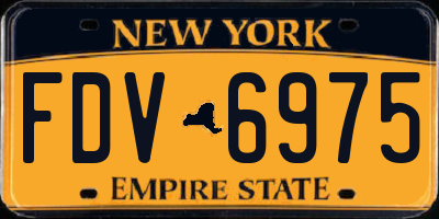 NY license plate FDV6975