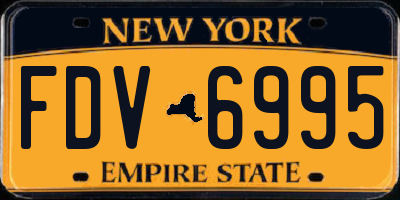 NY license plate FDV6995