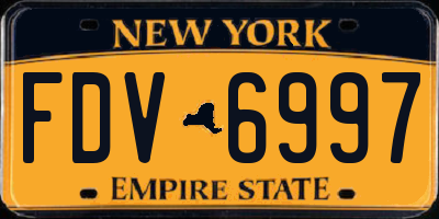 NY license plate FDV6997