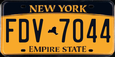 NY license plate FDV7044