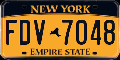 NY license plate FDV7048