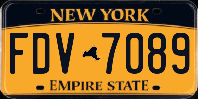 NY license plate FDV7089