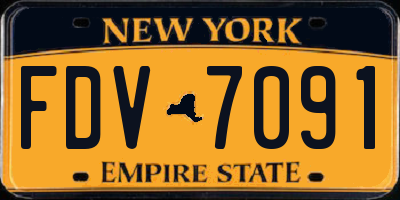 NY license plate FDV7091