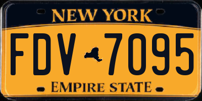 NY license plate FDV7095