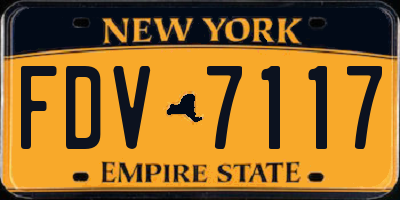 NY license plate FDV7117