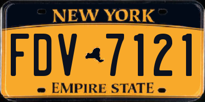 NY license plate FDV7121