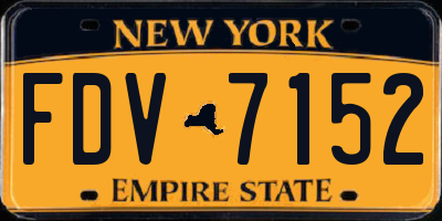 NY license plate FDV7152